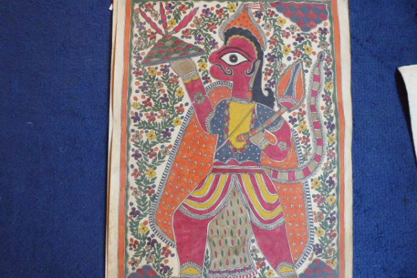 Hanuman Madhubani Malerei - Asiatica Foth